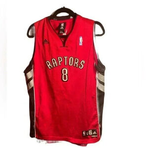 Toronto Raptors adidas NBA Jose Calderon casual athletic  red black  jersey XL